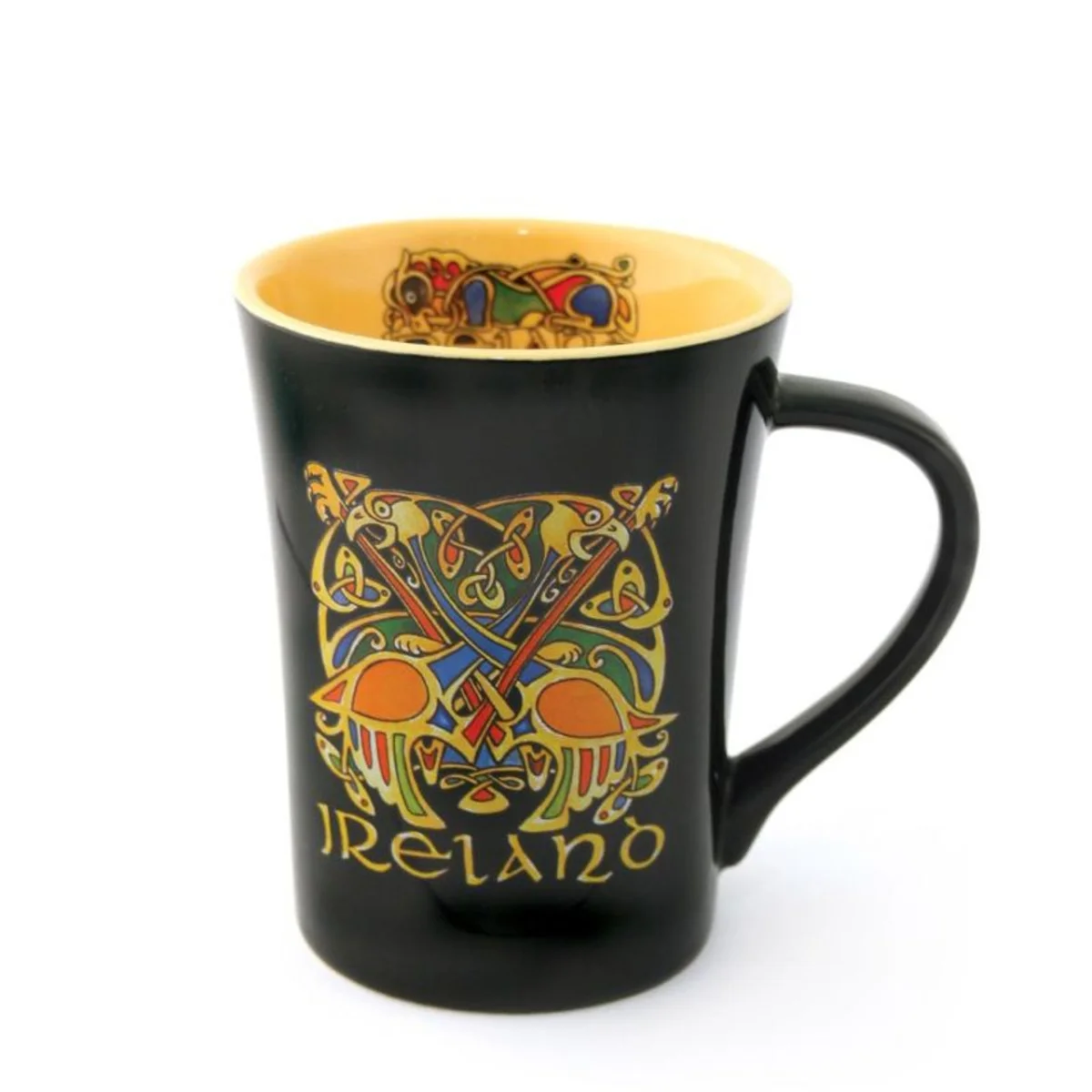 Black Celtic Knot Irish Ceramic Mug – Book of Kells Design - Image 3 | CeltHaus