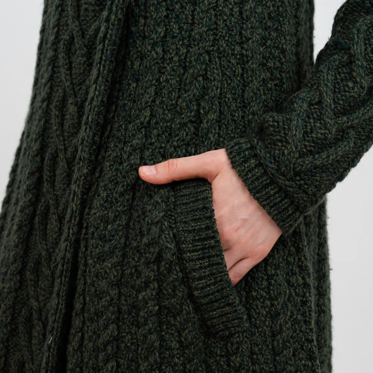 Classic Irish Merino Wool Cable Knit Coat – Made in Ireland - Image 13 | CeltHaus