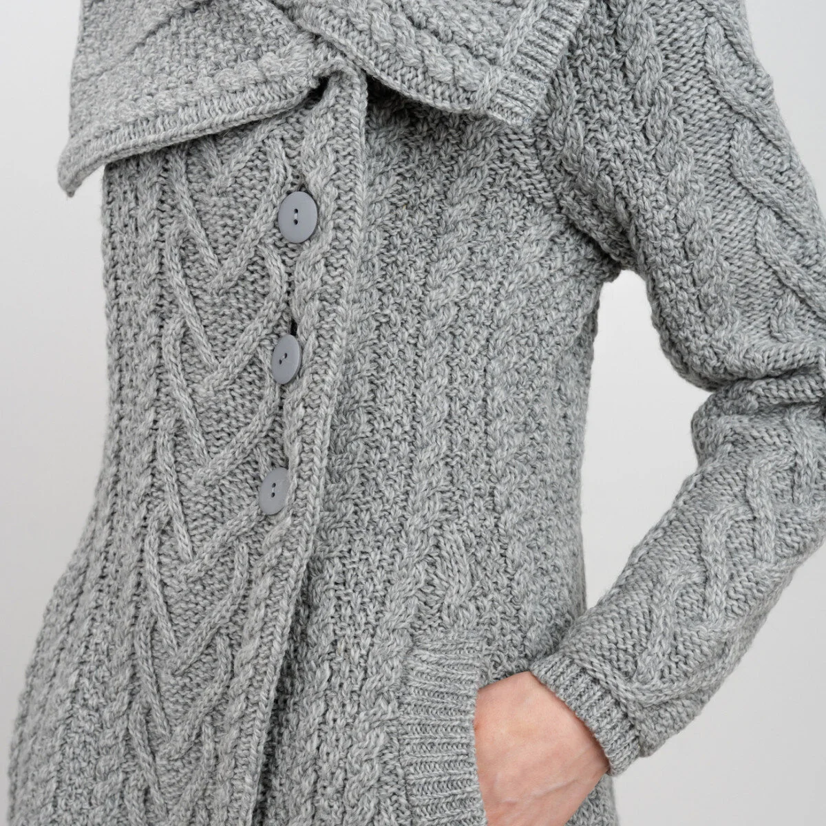 Classic Irish Merino Wool Cable Knit Coat – Made in Ireland - Image 19 | CeltHaus