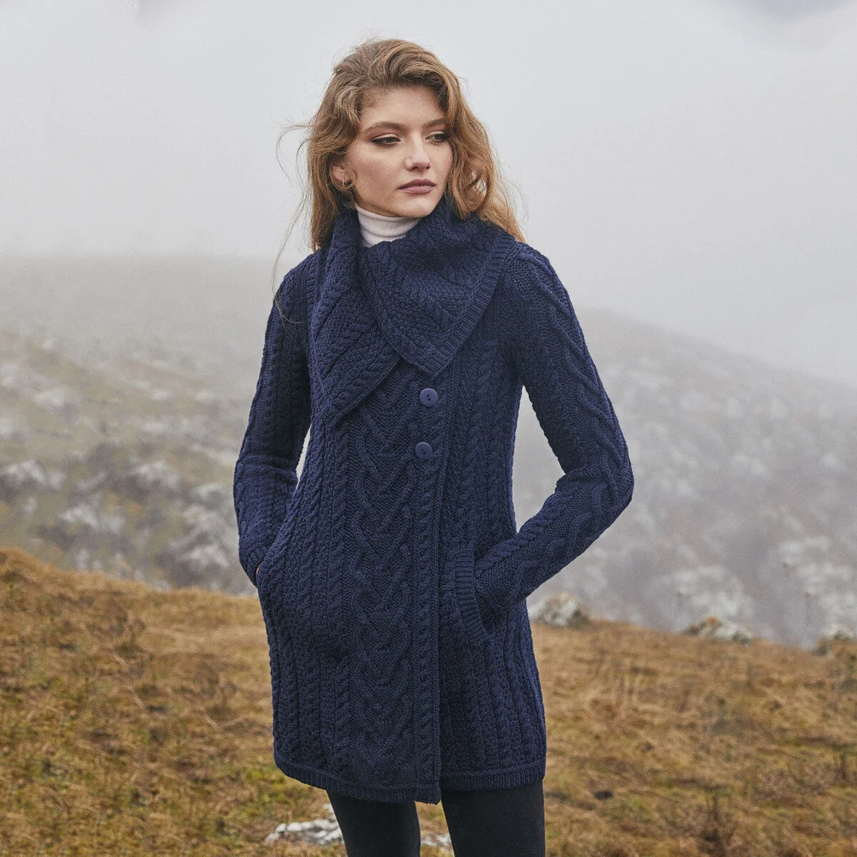Classic Irish Merino Wool Cable Knit Coat – Made in Ireland - Image 20 | CeltHaus