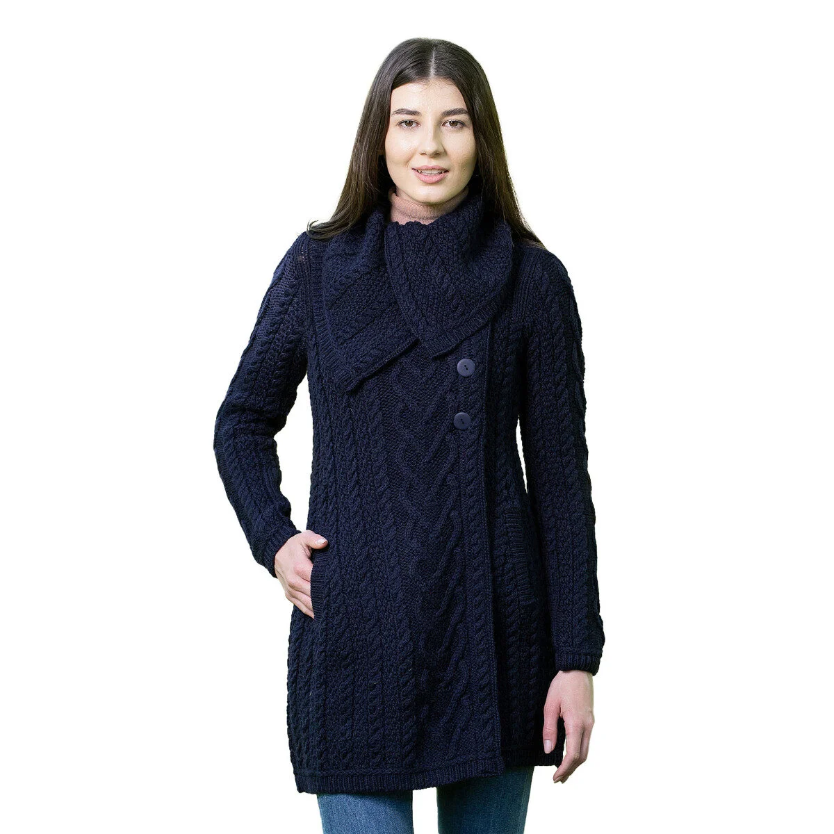Classic Irish Merino Wool Cable Knit Coat – Made in Ireland - Image 23 | CeltHaus