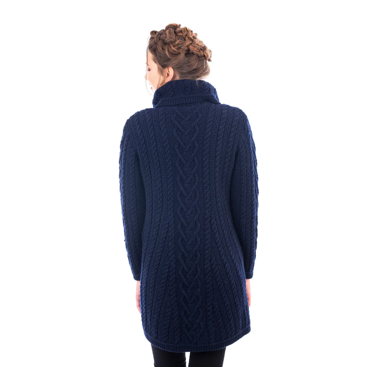 Classic Irish Merino Wool Cable Knit Coat – Made in Ireland - Image 24 | CeltHaus