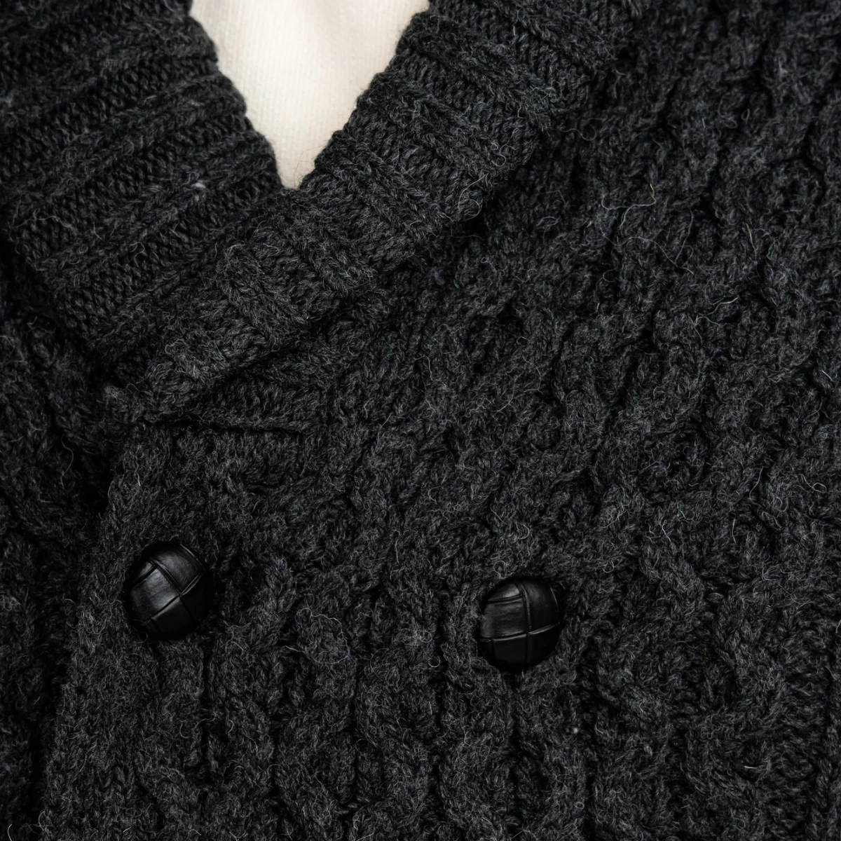Double Breasted Shawl Cardigan – 100% Merino Wool Knit Sweater for Fall & Winter - Image 15 | CeltHaus
