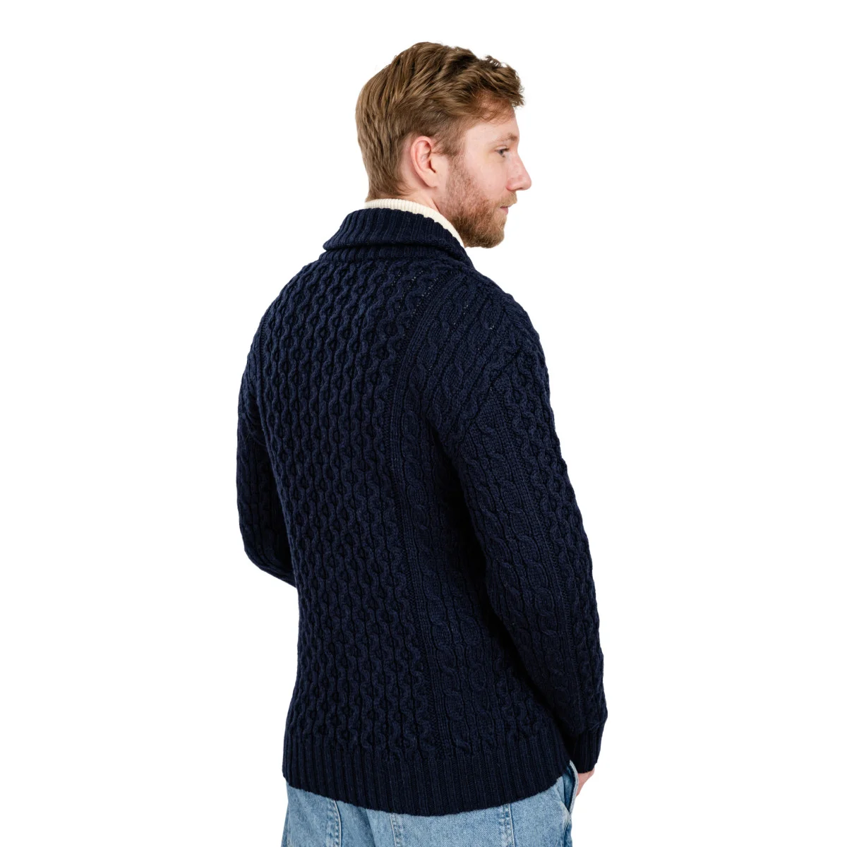 Double Breasted Shawl Cardigan – 100% Merino Wool Knit Sweater for Fall & Winter - Image 18 | CeltHaus