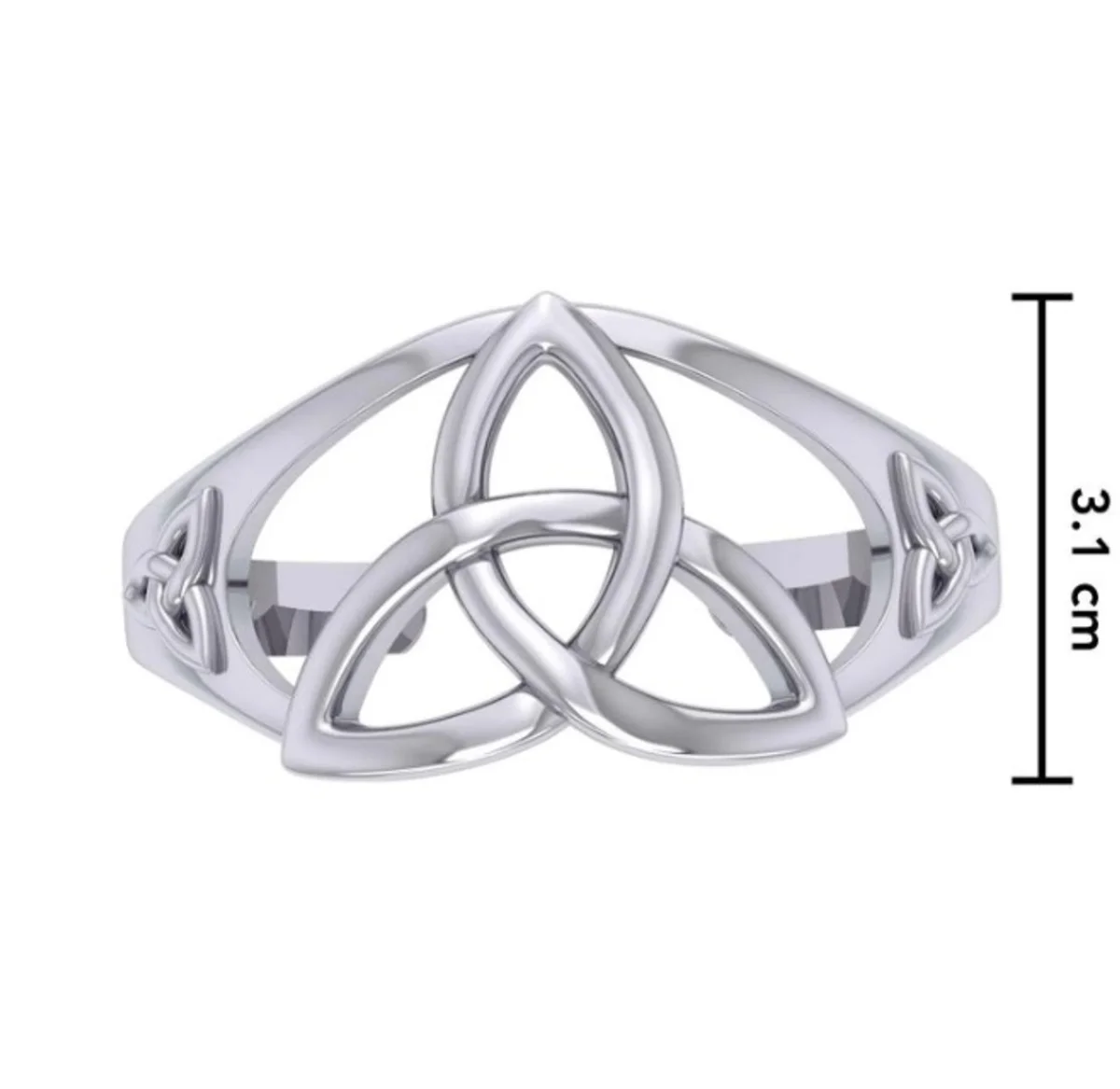 Embossed Trinity Knot Sterling Silver Cuff Bracelet - Image 3 | CeltHaus