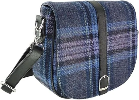 Harris Tweed Scottish Shoulder Bag with Adjustable Strap | Authentic Handwoven Wool Crossbody - Image 3 | CeltHaus