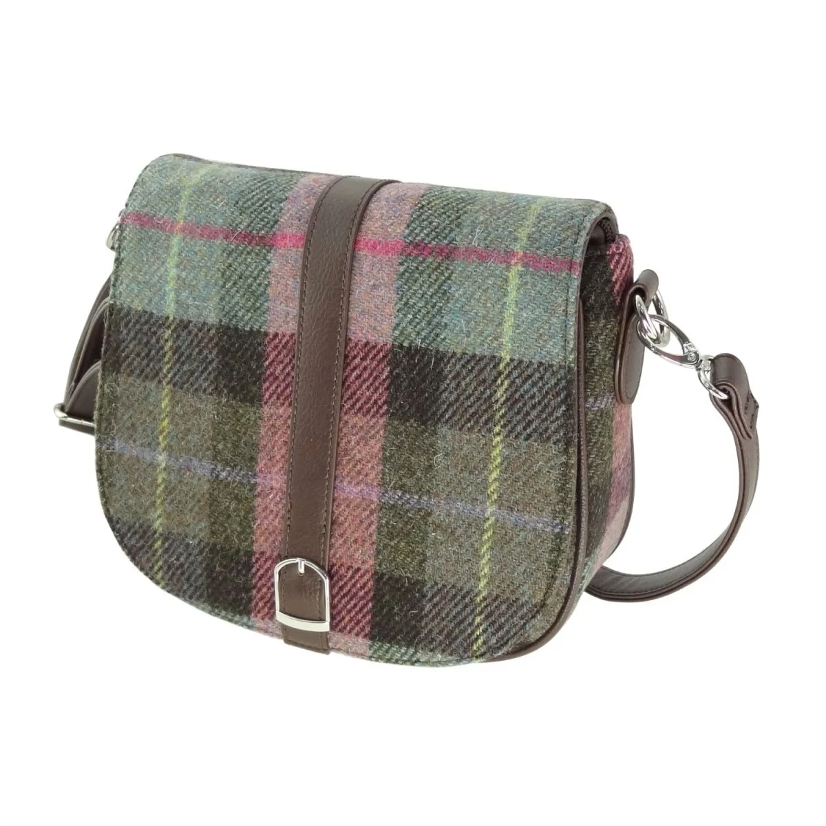 Harris Tweed Scottish Shoulder Bag with Adjustable Strap | Authentic Handwoven Wool Crossbody - Image 4 | CeltHaus