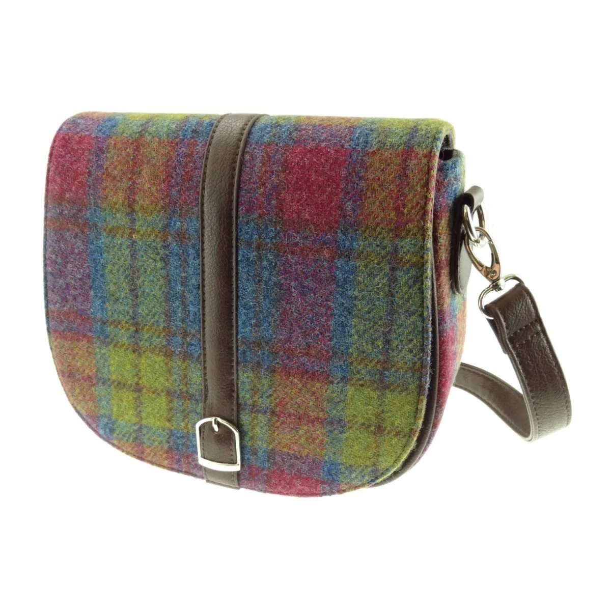 Harris Tweed Scottish Shoulder Bag with Adjustable Strap | Authentic Handwoven Wool Crossbody - Image 5 | CeltHaus