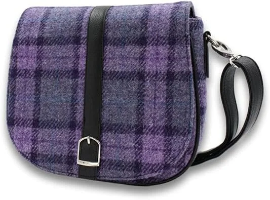 Harris Tweed Scottish Shoulder Bag with Adjustable Strap | Authentic Handwoven Wool Crossbody - Image 6 | CeltHaus