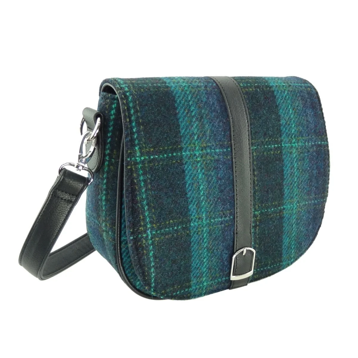 Harris Tweed Scottish Shoulder Bag with Adjustable Strap | Authentic Handwoven Wool Crossbody - Image 7 | CeltHaus