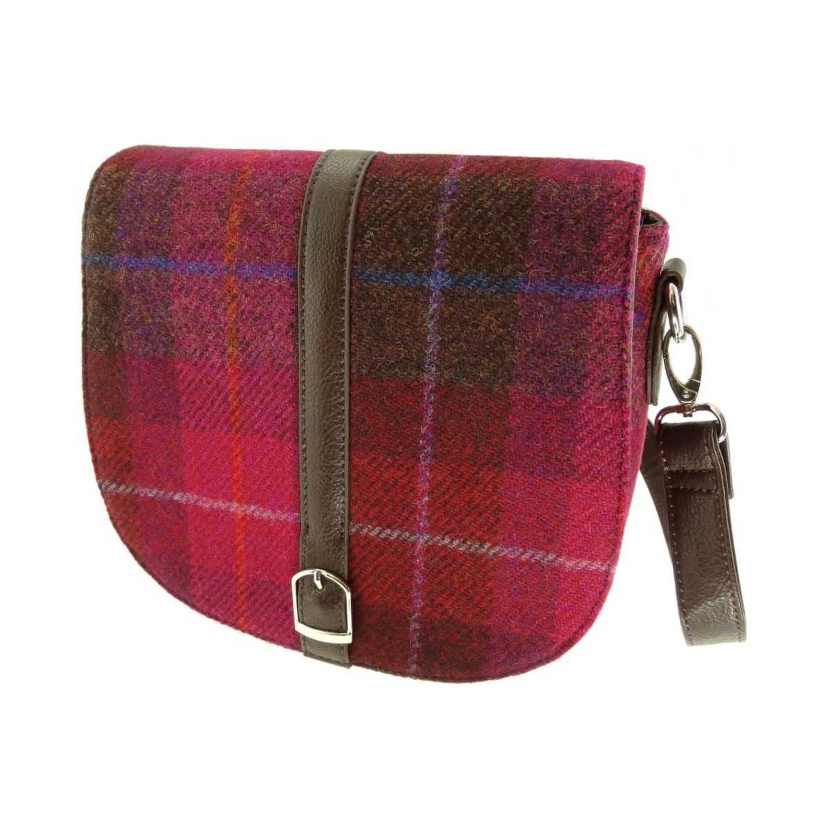 Harris Tweed Scottish Shoulder Bag with Adjustable Strap | Authentic Handwoven Wool Crossbody - Image 8 | CeltHaus