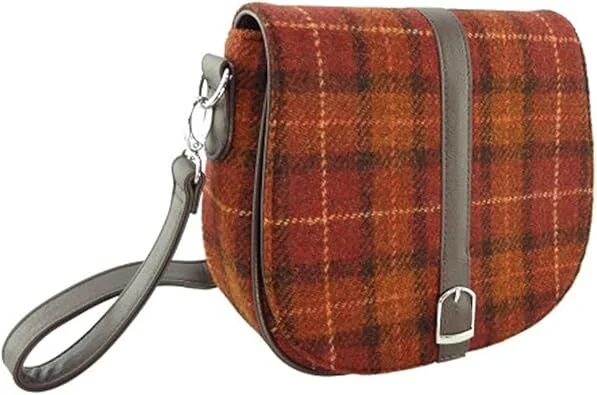 Harris Tweed Scottish Shoulder Bag with Adjustable Strap | Authentic Handwoven Wool Crossbody - Image 10 | CeltHaus