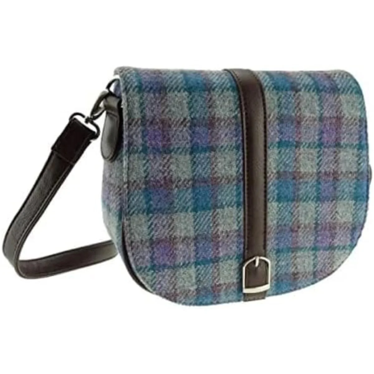 Harris Tweed Scottish Shoulder Bag with Adjustable Strap | Authentic Handwoven Wool Crossbody - Image 12 | CeltHaus