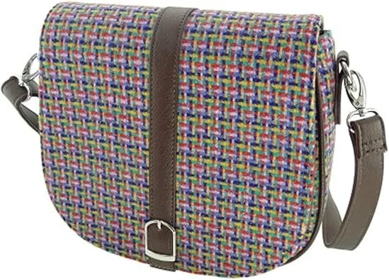 Harris Tweed Scottish Shoulder Bag with Adjustable Strap | Authentic Handwoven Wool Crossbody - Image 13 | CeltHaus