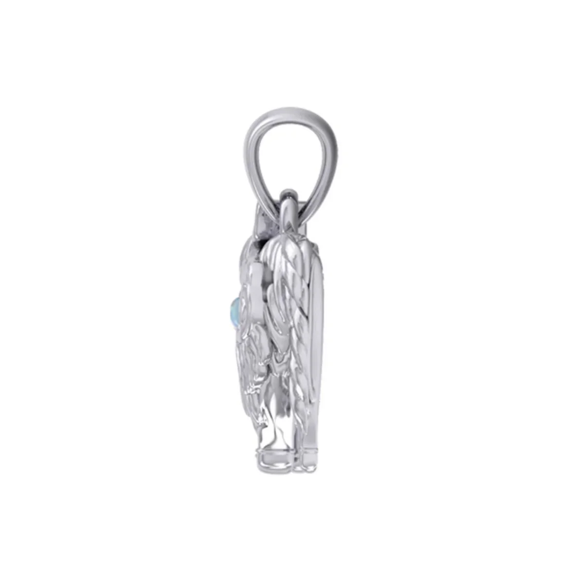 Highland Cow & Scottish Thistle Sterling Silver Pendant with Emerald or Garnet - Image 5 | CeltHaus