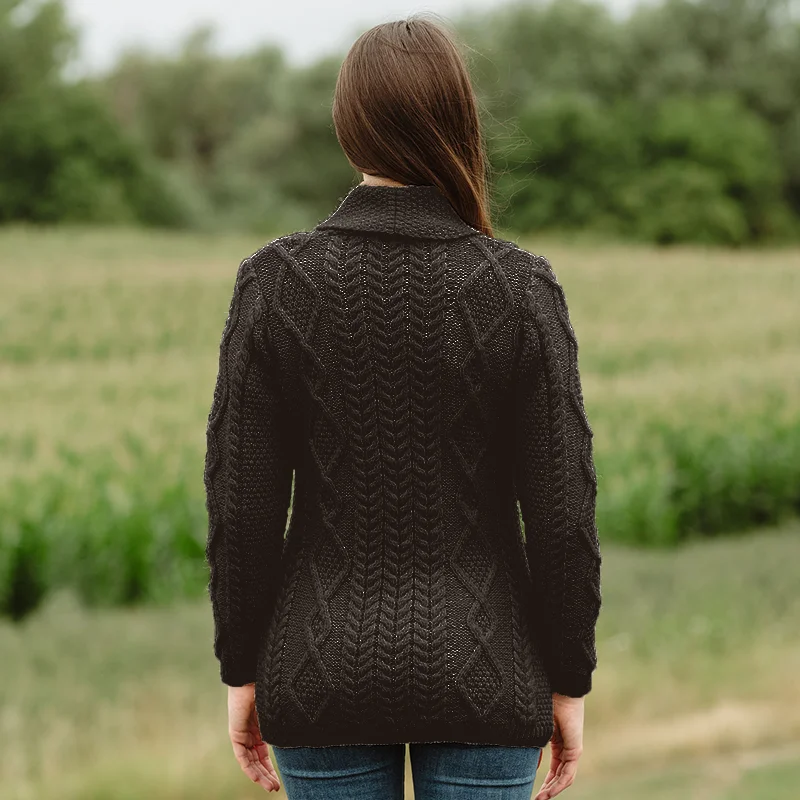 Ladies Shawl Collar Cardigan – Cozy Knit Sweater for Fall & Winter Wardrobe - Image 2 | CeltHaus