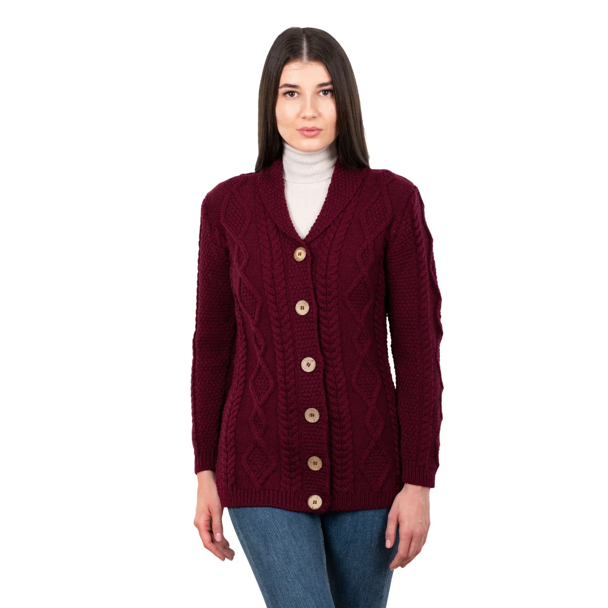 Ladies Shawl Collar Cardigan – Cozy Knit Sweater for Fall & Winter Wardrobe - Image 9 | CeltHaus