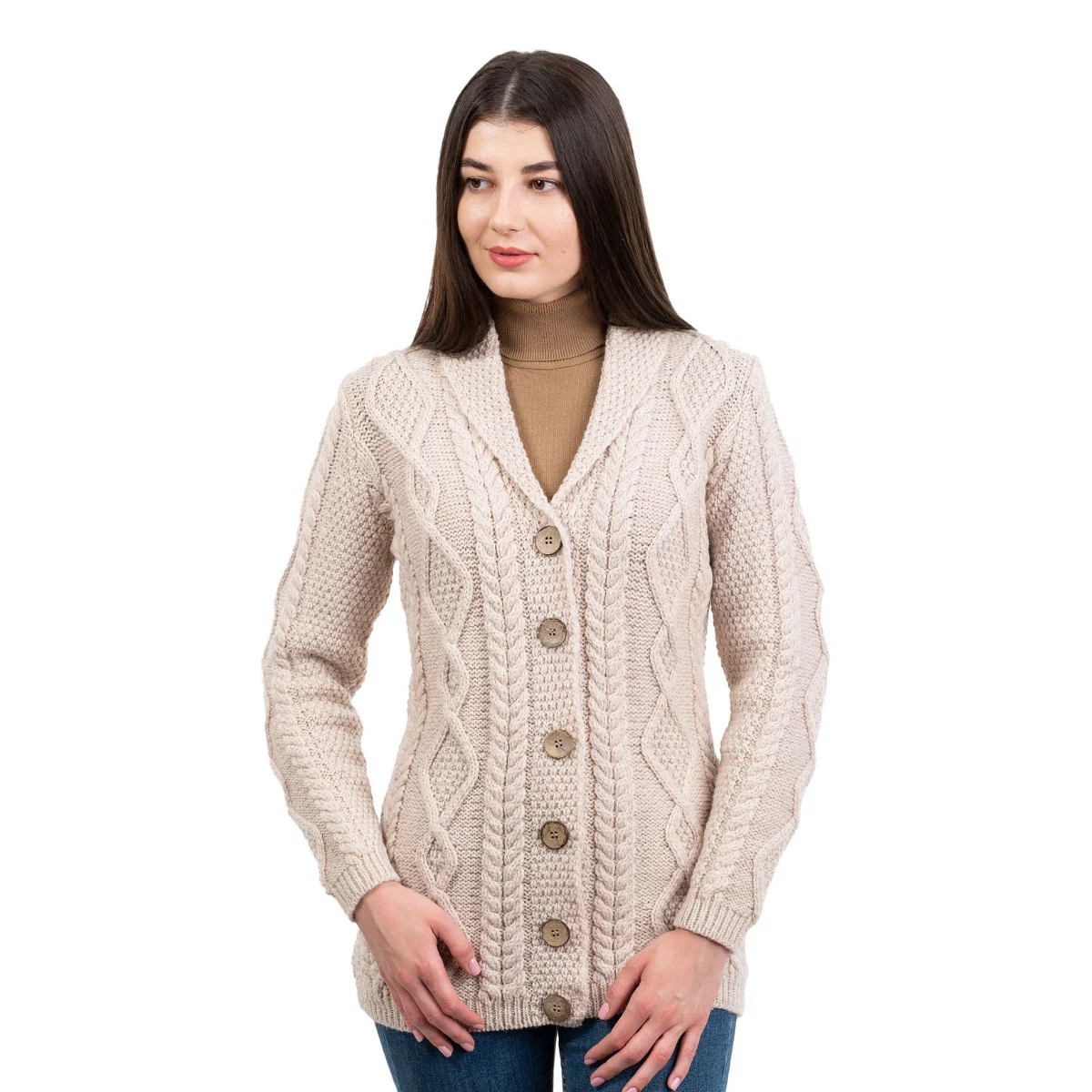 Ladies Shawl Collar Cardigan – Cozy Knit Sweater for Fall & Winter Wardrobe - Image 13 | CeltHaus