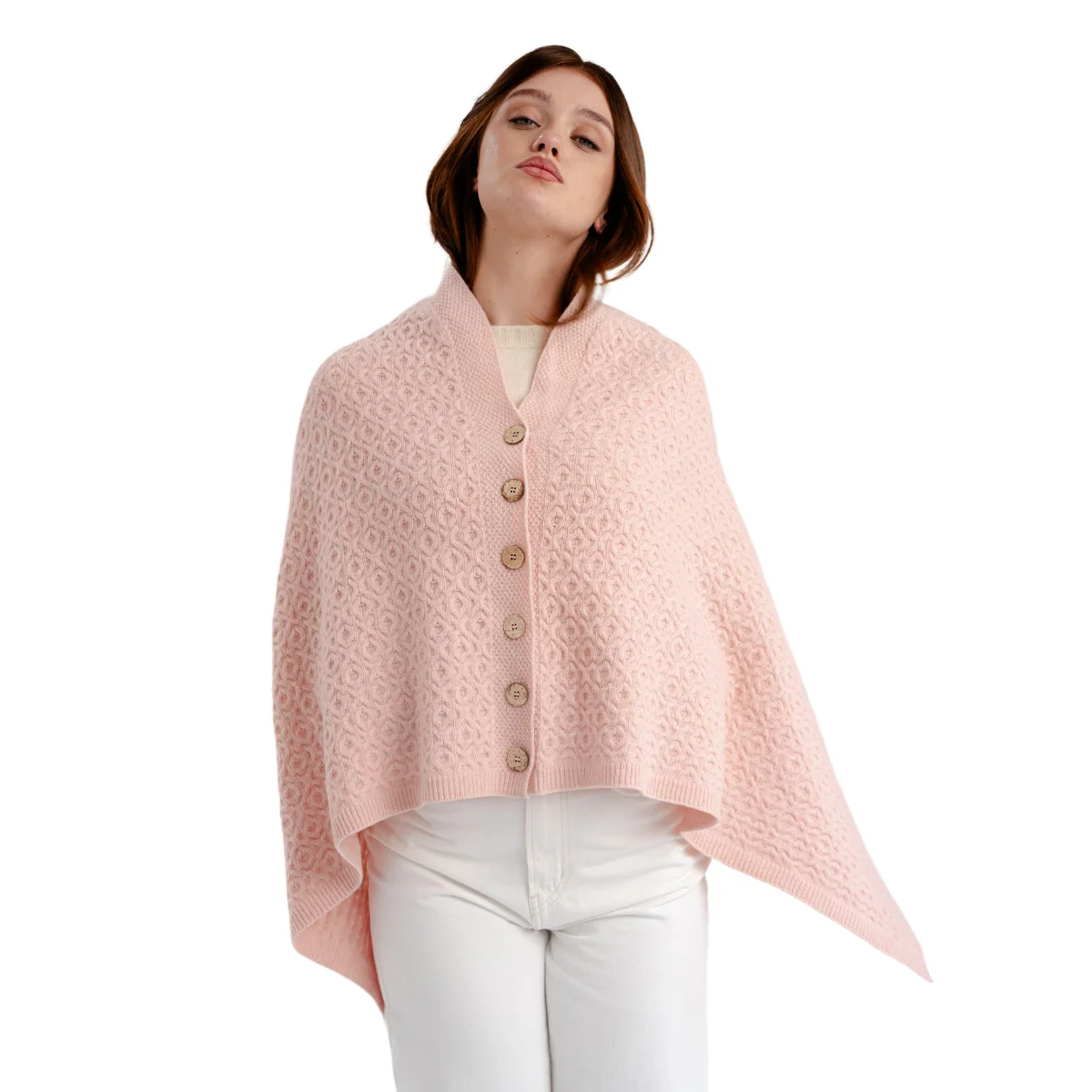 Luxurious Knit Lambswool Poncho – Classic Wool Blend Shawl Wrap - Image 20 | CeltHaus