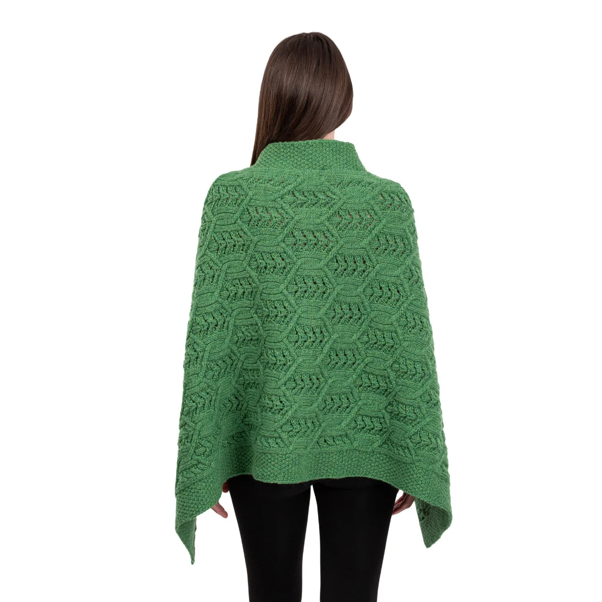 Merino Wool Ladies’ Poncho with Buttons – 100% Irish Merino Knit - Image 40 | CeltHaus