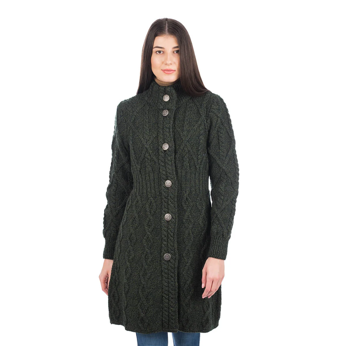 SAOL Aran Cable Signature Coat – 100% Merino Wool Irish Knitwear - Image 8 | CeltHaus