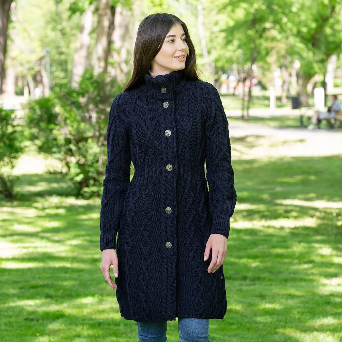 SAOL Aran Cable Signature Coat – 100% Merino Wool Irish Knitwear - Image 17 | CeltHaus