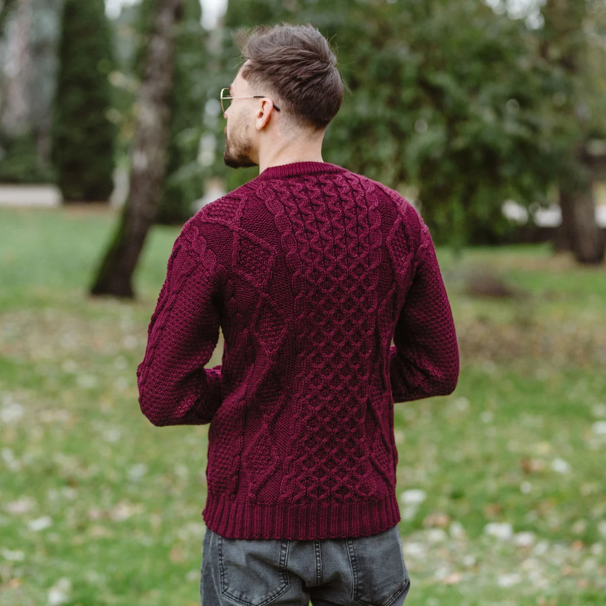 SAOL Fisherman Cable Sweater – 100% Pure Virgin Wool Irish Knit - Image 9 | CeltHaus