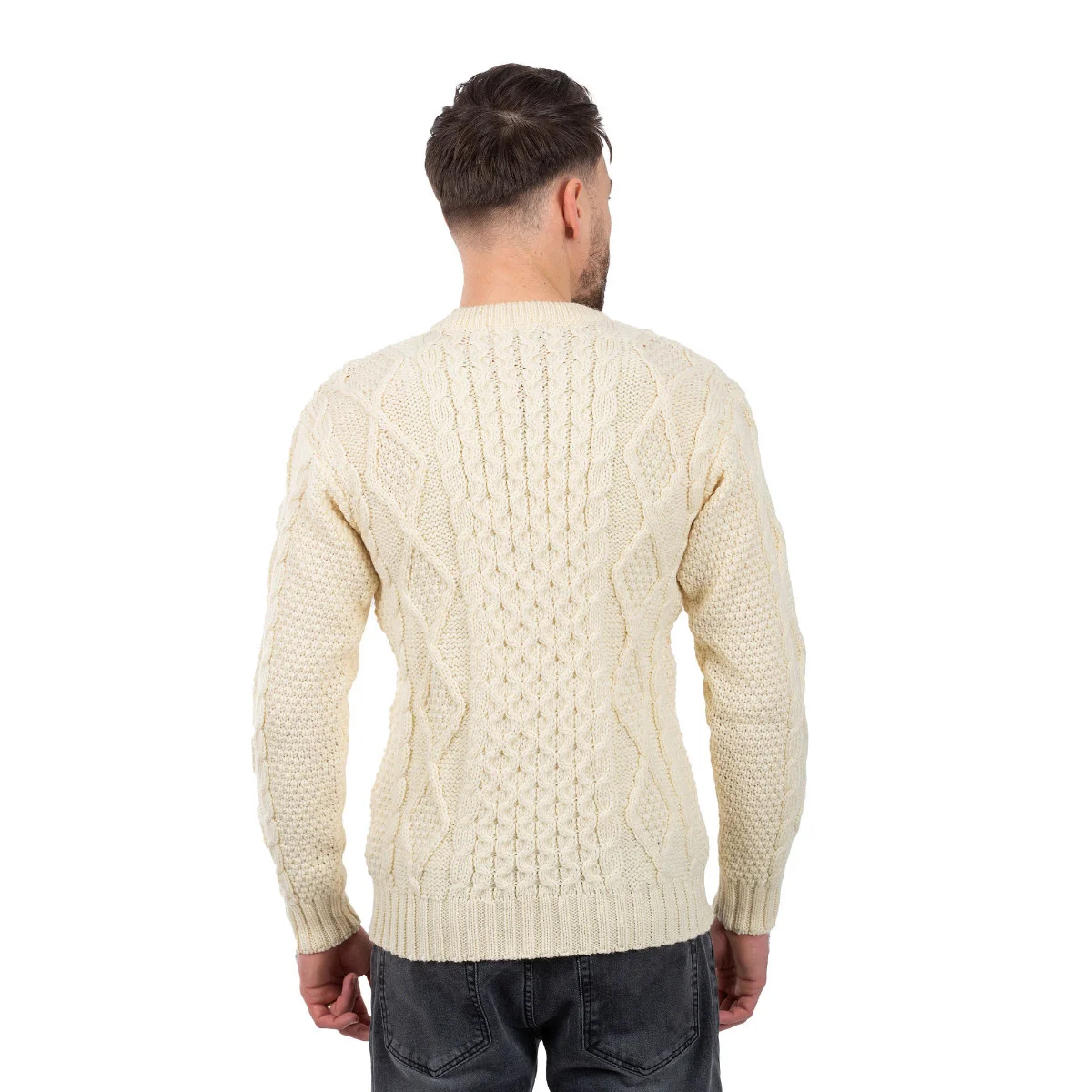 SAOL Fisherman Cable Sweater – 100% Pure Virgin Wool Irish Knit - Image 14 | CeltHaus