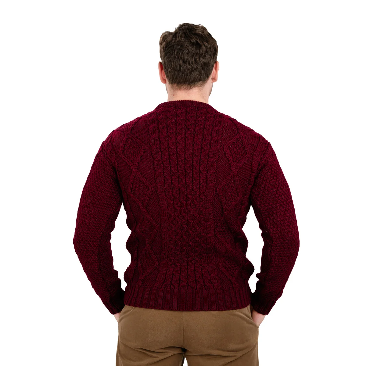 SAOL Fisherman Cable Sweater – 100% Pure Virgin Wool Irish Knit - Image 16 | CeltHaus