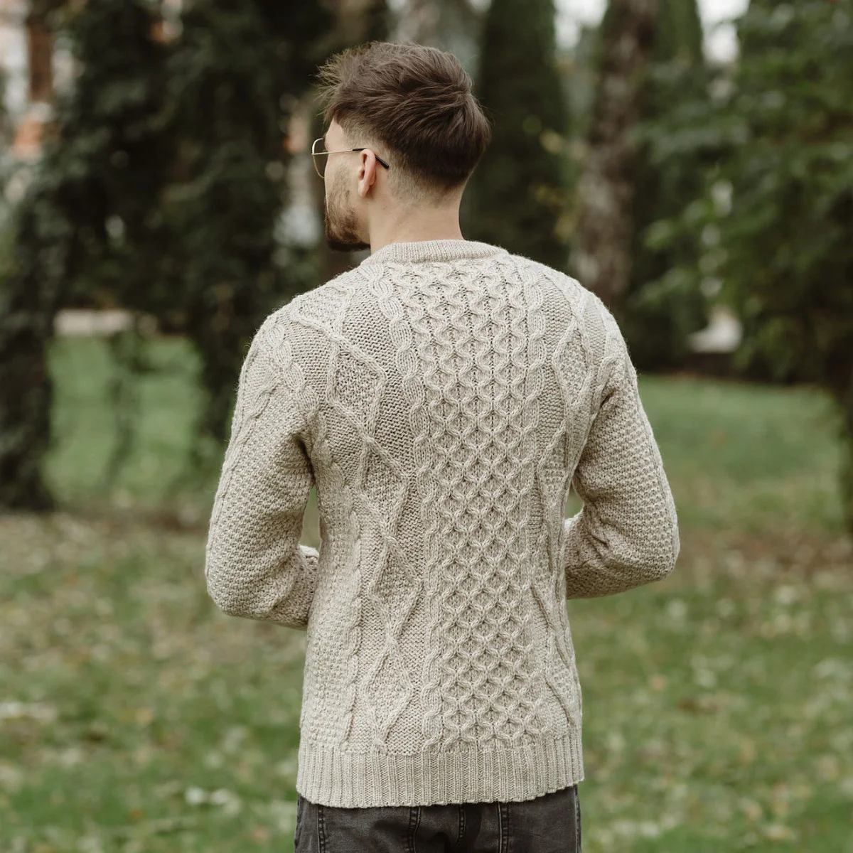 SAOL Fisherman Cable Sweater – 100% Pure Virgin Wool Irish Knit - Image 11 | CeltHaus