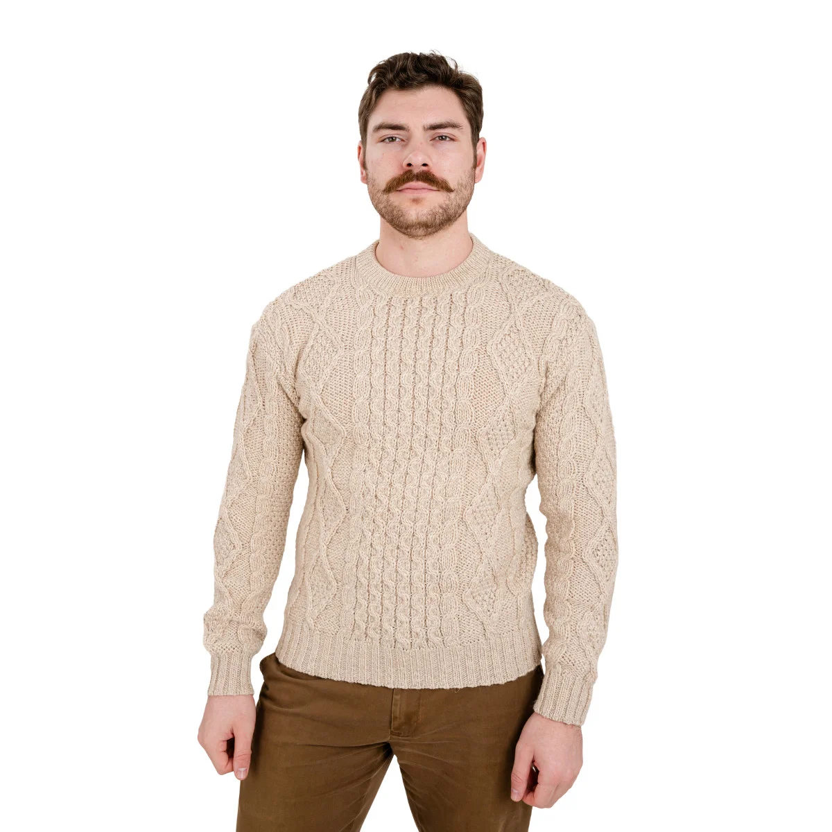 SAOL Fisherman Cable Sweater – 100% Pure Virgin Wool Irish Knit - Image 21 | CeltHaus