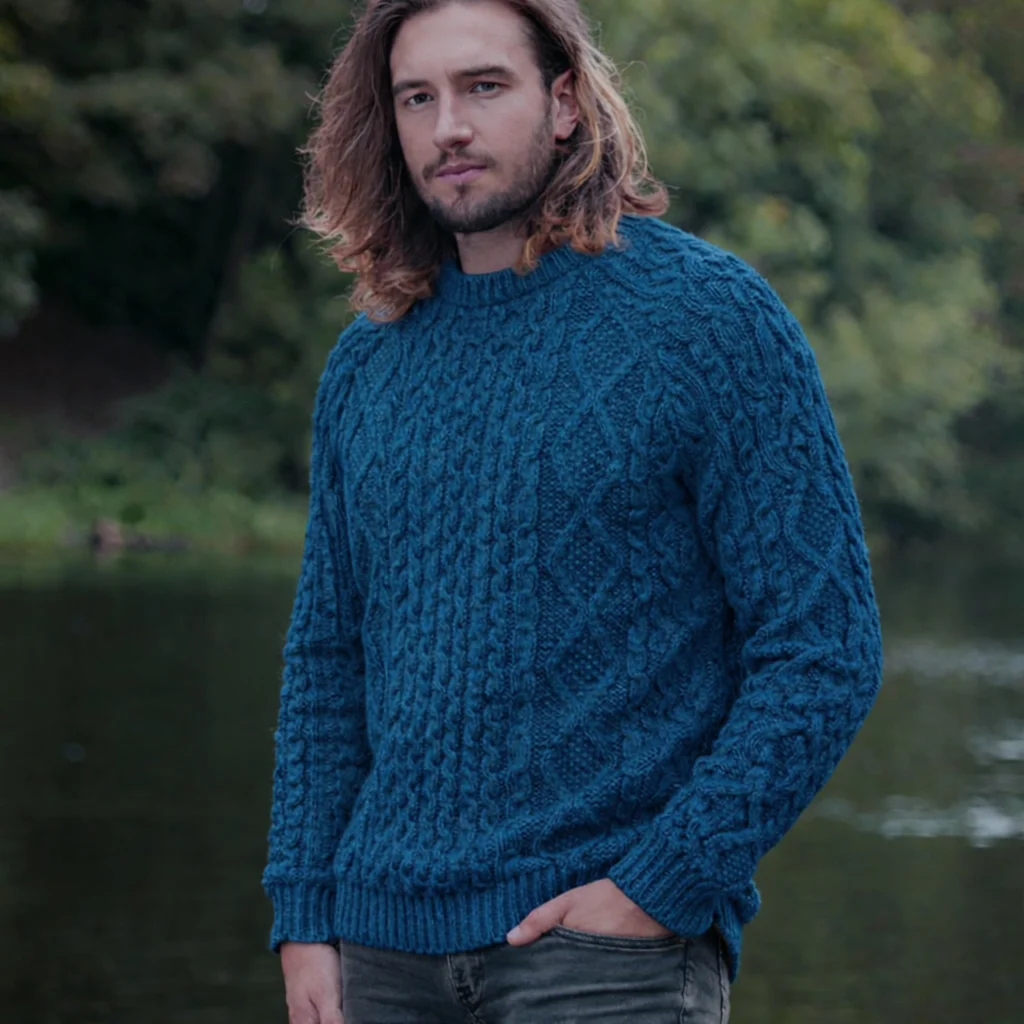SAOL Fisherman Cable Sweater – 100% Pure Virgin Wool Irish Knit | CeltHaus