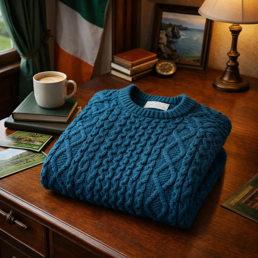 SAOL Fisherman Cable Sweater – 100% Pure Virgin Wool Irish Knit - Image 22 | CeltHaus