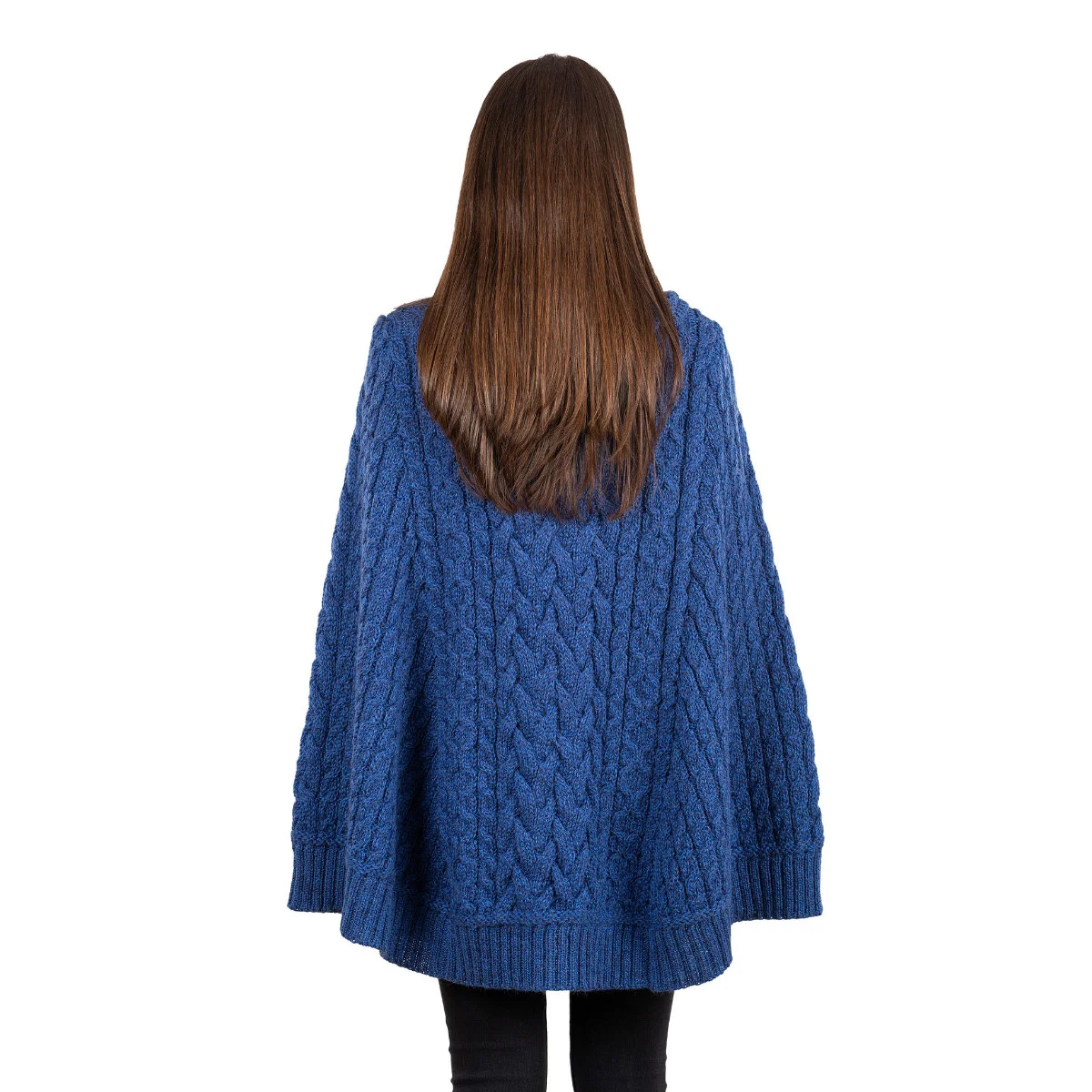 SAOL Women’s Cowl Neck Button Poncho – 100% Pure Merino Wool - Image 21 | CeltHaus