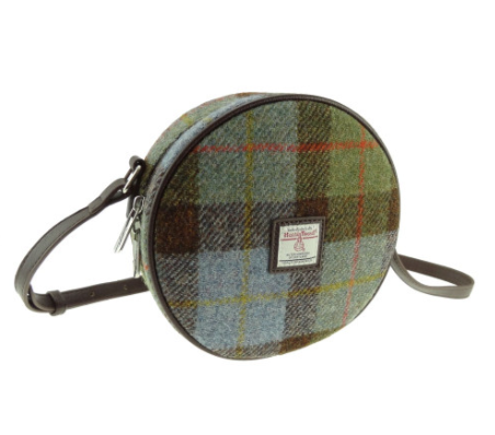 Scottish Harris Tweed Bannock Round Shoulder Bag – Authentic Wool Tartan Crossbody Purse - Image 8 | CeltHaus