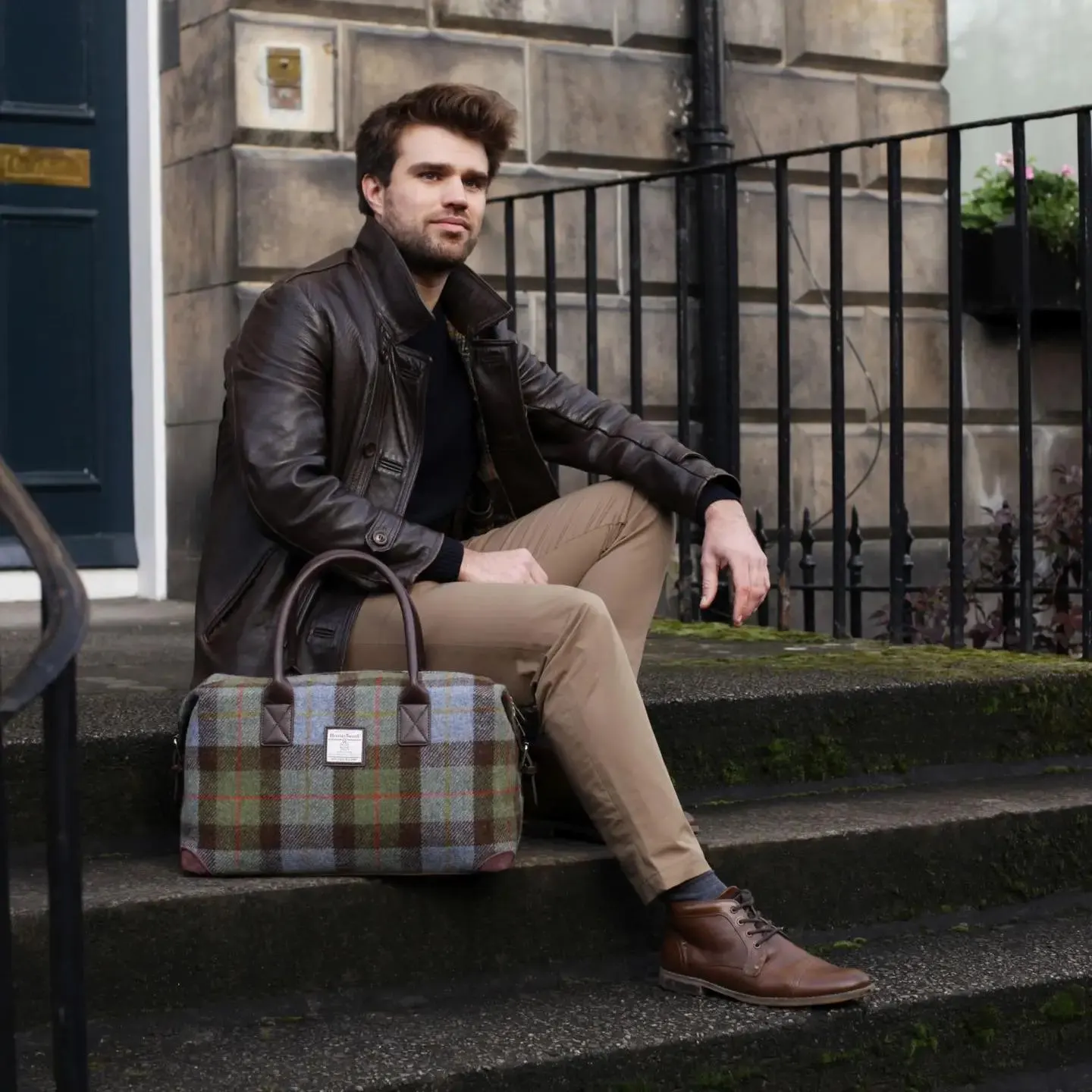 Scottish Harris Tweed Tartan Overnight Bag - Featured Product | CeltHaus