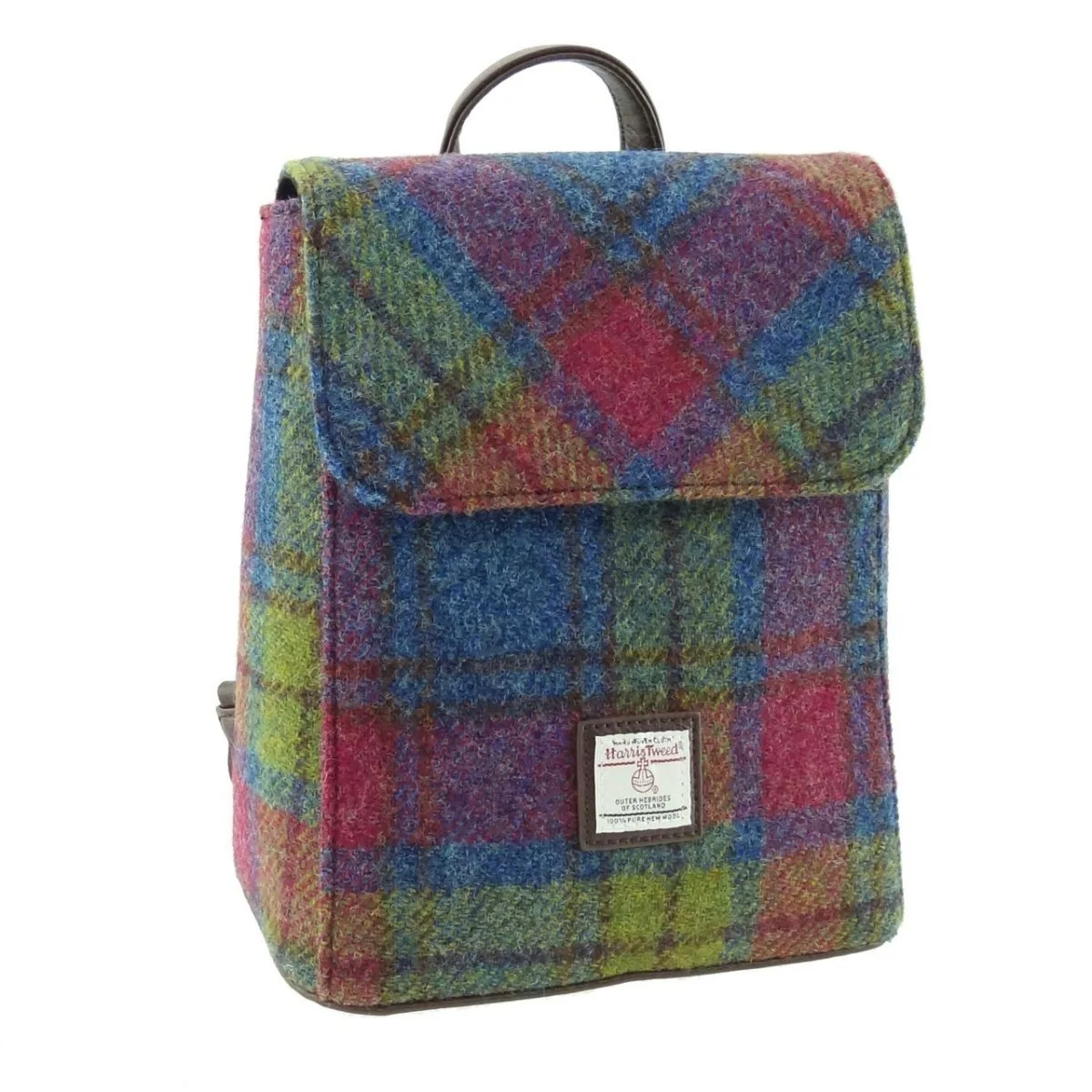 Scottish Harris Tweed Tummel Mini Backpack – Authentic Wool Tartan Bag with Adjustable Straps - Image 5 | CeltHaus