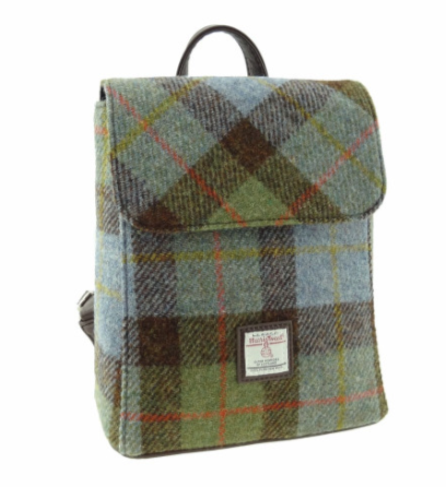 Scottish Harris Tweed Tummel Mini Backpack – Authentic Wool Tartan Bag with Adjustable Straps - Image 6 | CeltHaus