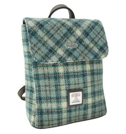 Scottish Harris Tweed Tummel Mini Backpack – Authentic Wool Tartan Bag with Adjustable Straps - Image 8 | CeltHaus