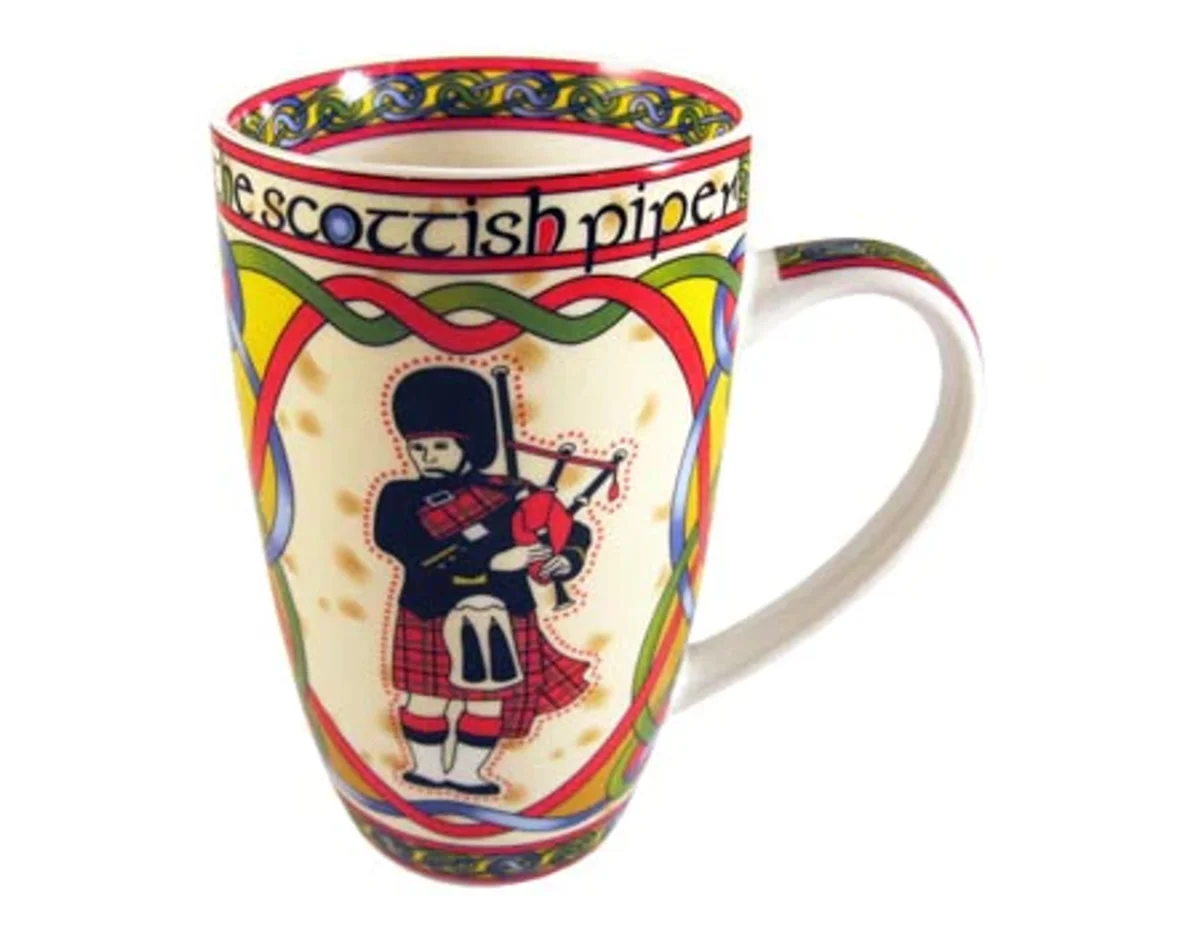 Scottish Piper Bone China Mug – Traditional Heritage Design - Image 4 | CeltHaus