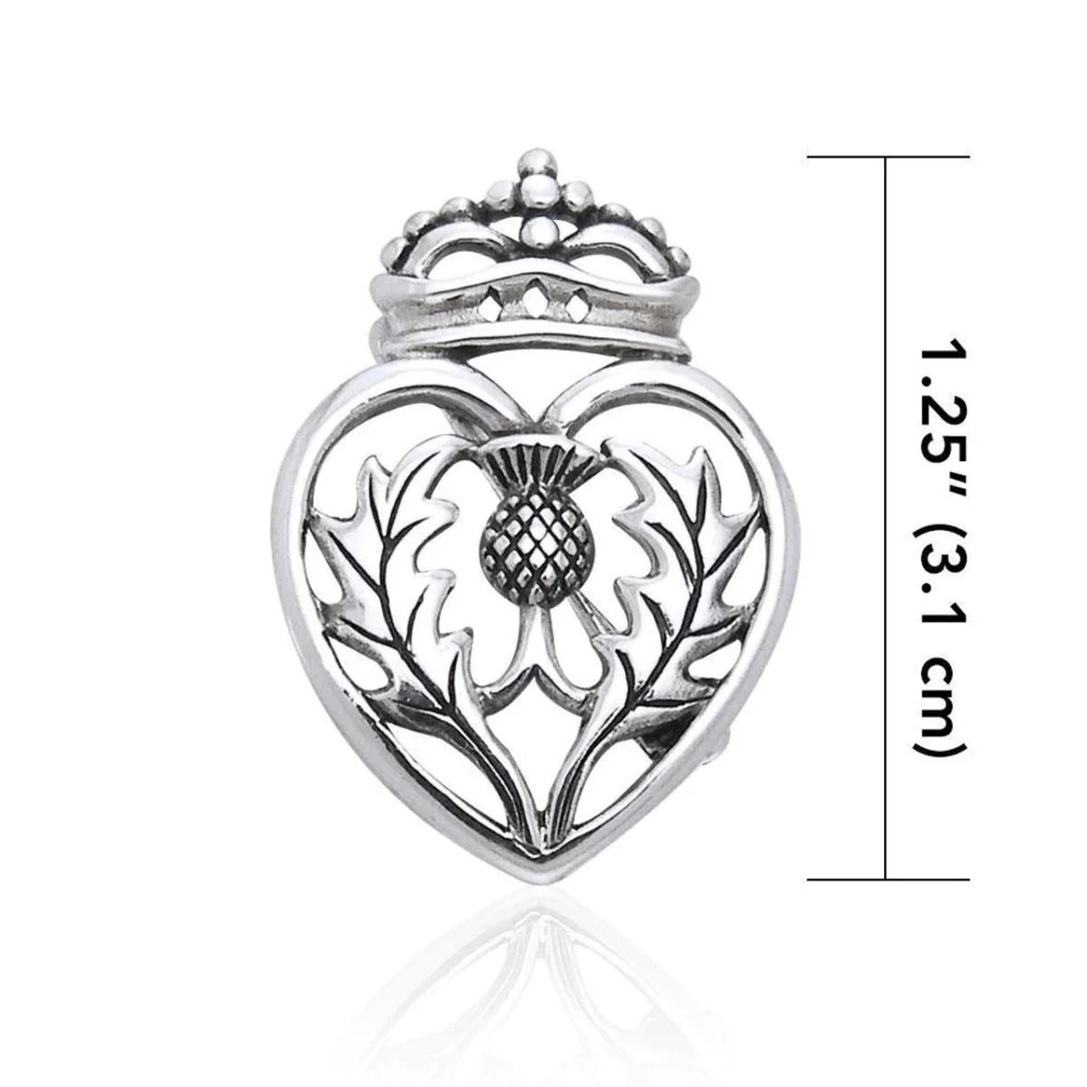 Scottish Thistle Sterling Silver Brooch Pin - Image 3 | CeltHaus