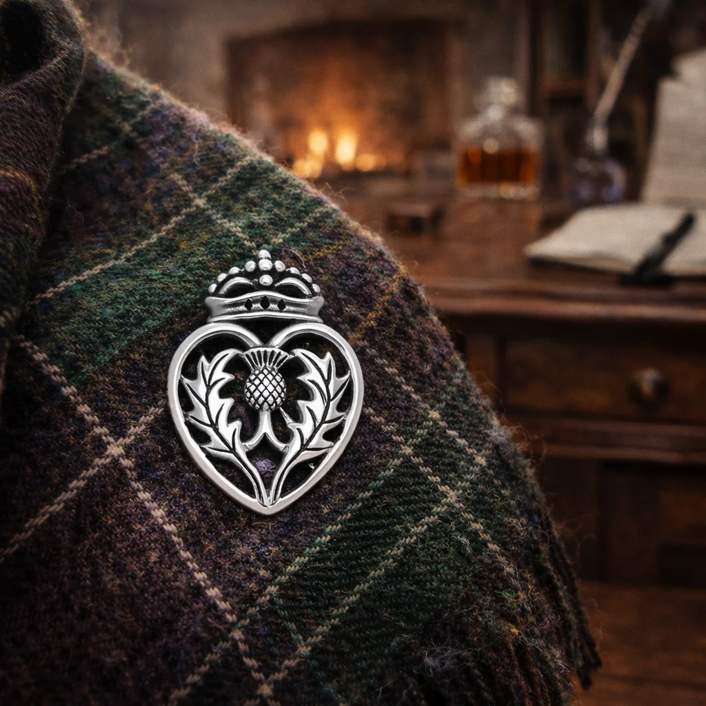 Scottish Thistle Sterling Silver Brooch Pin - Jewelry | CeltHaus