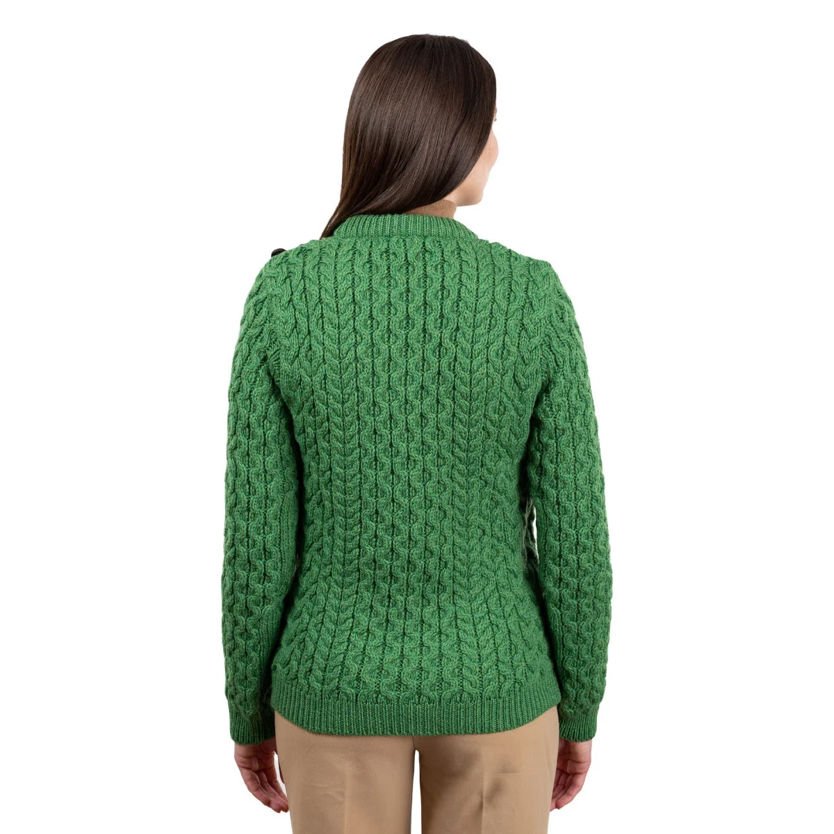 Side Button Knit Sweater – Classic Irish Wool Pullover with Button Detail - Image 11 | CeltHaus