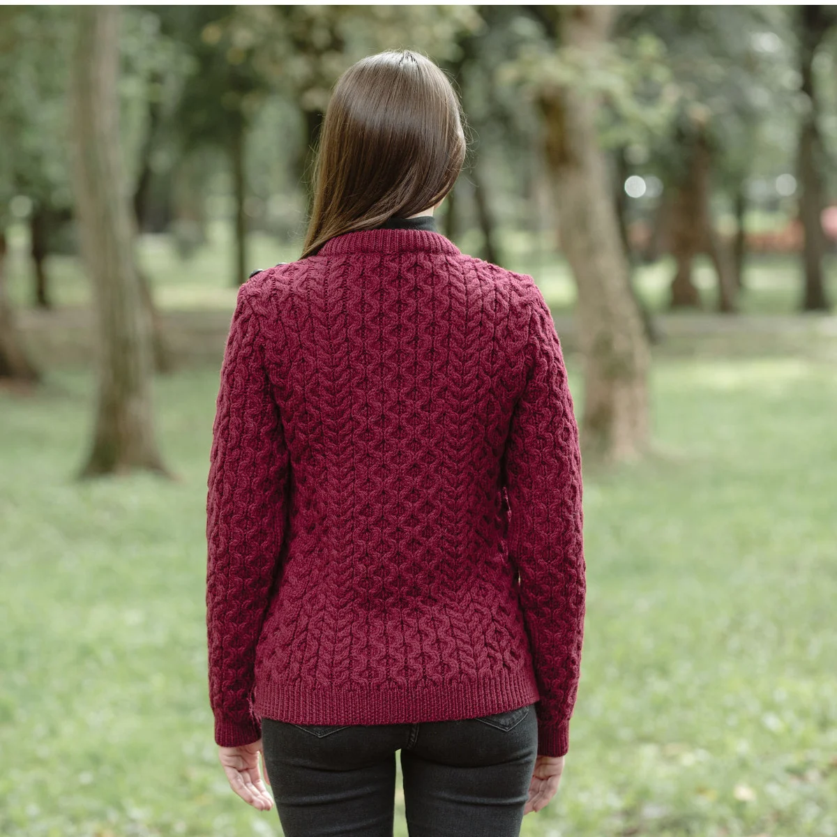 Side Button Knit Sweater – Classic Irish Wool Pullover with Button Detail - Image 8 | CeltHaus