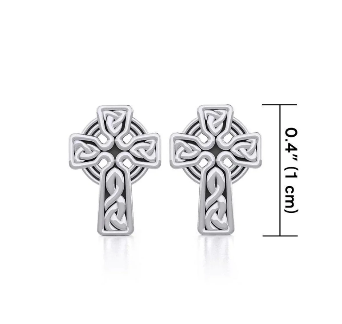 Sterling Silver Celtic Cross Post Earrings – Irish Heritage Jewelry - Image 4 | CeltHaus