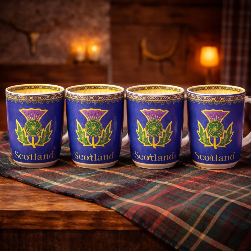Thistle Spiral Ceramic Mug – Scottish Heritage Design - Image 2 | CeltHaus