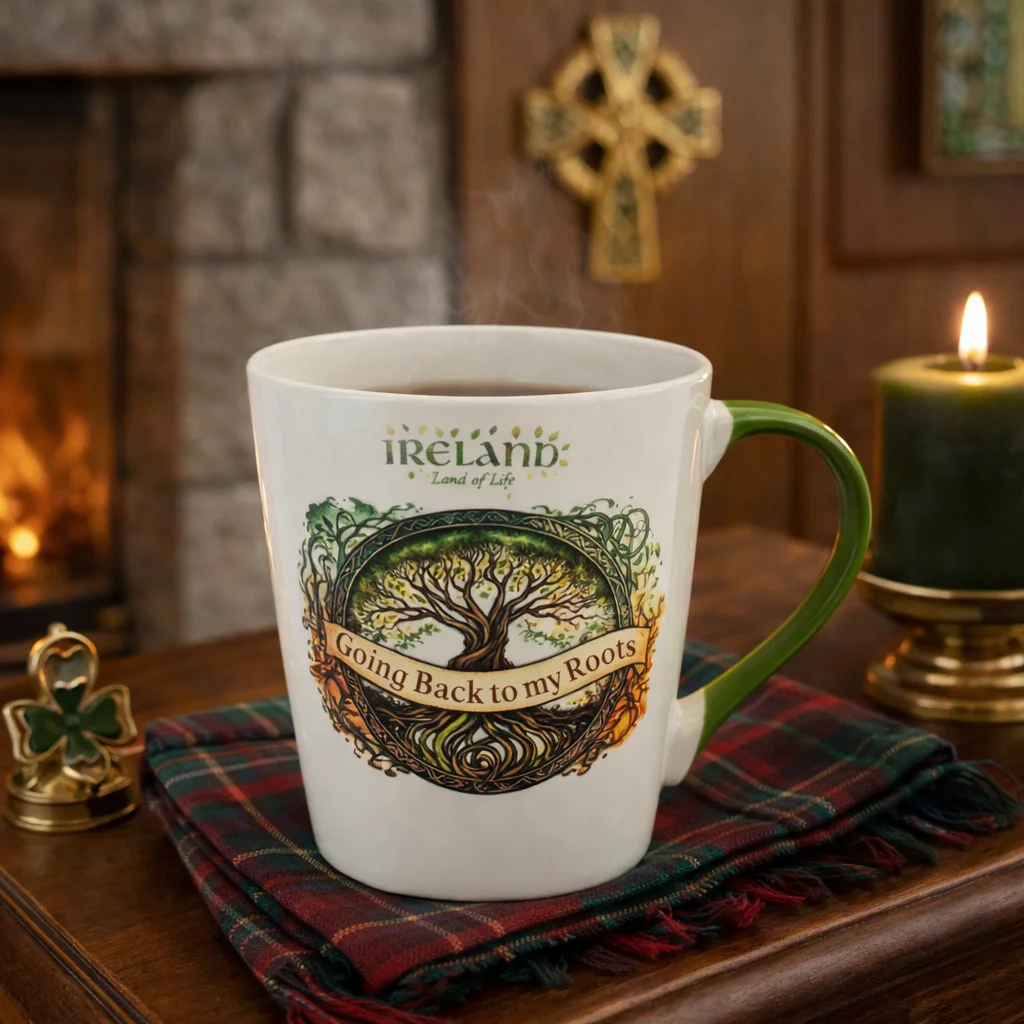 Traditional Celtic Tree of Life China Mug – Heritage Drinkware - Ceramics | CeltHaus