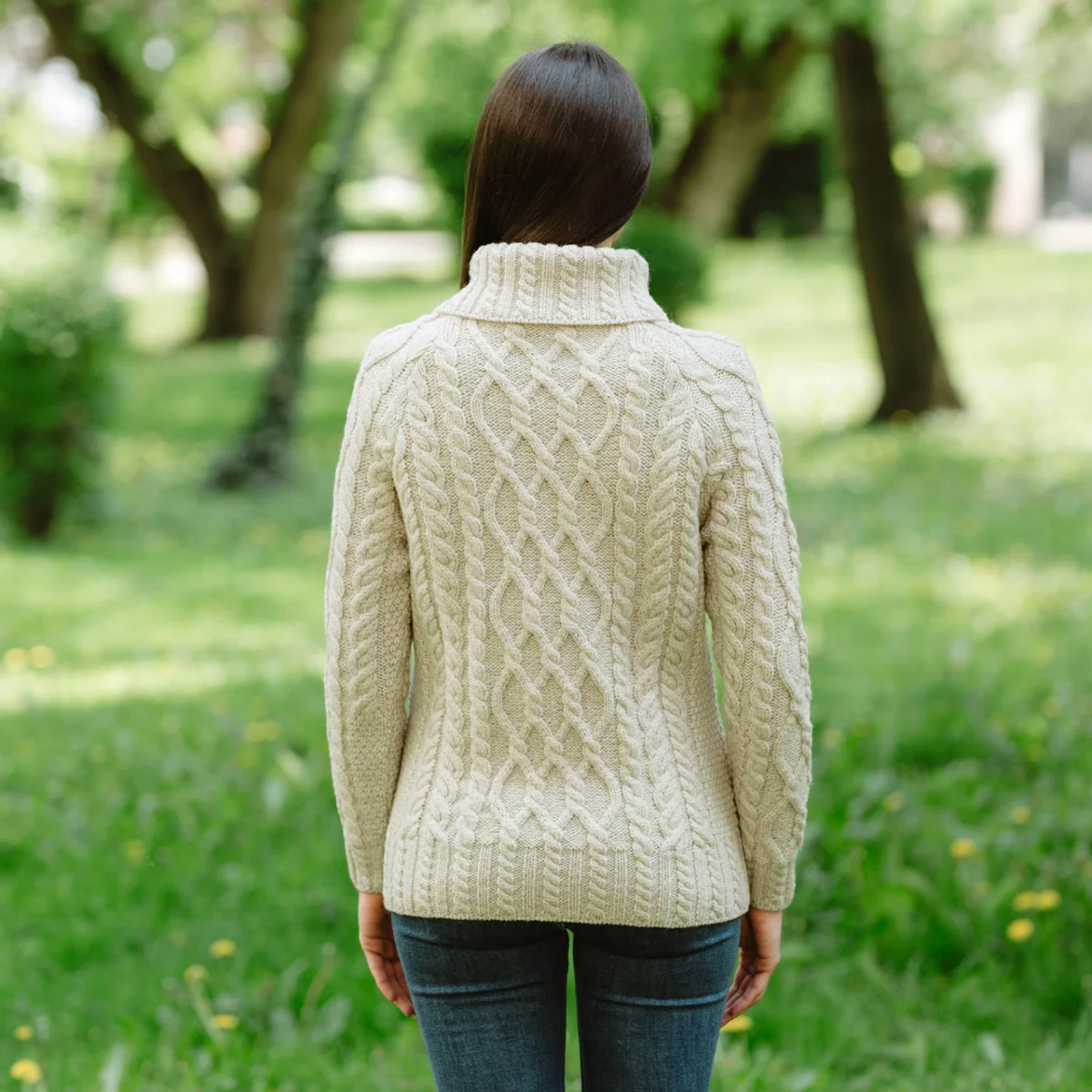 Women’s Merino Wool Zip-Neck Sweater – Classic Warm Wool Knit Pullover - Image 7 | CeltHaus